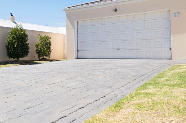 stamped driveway surface